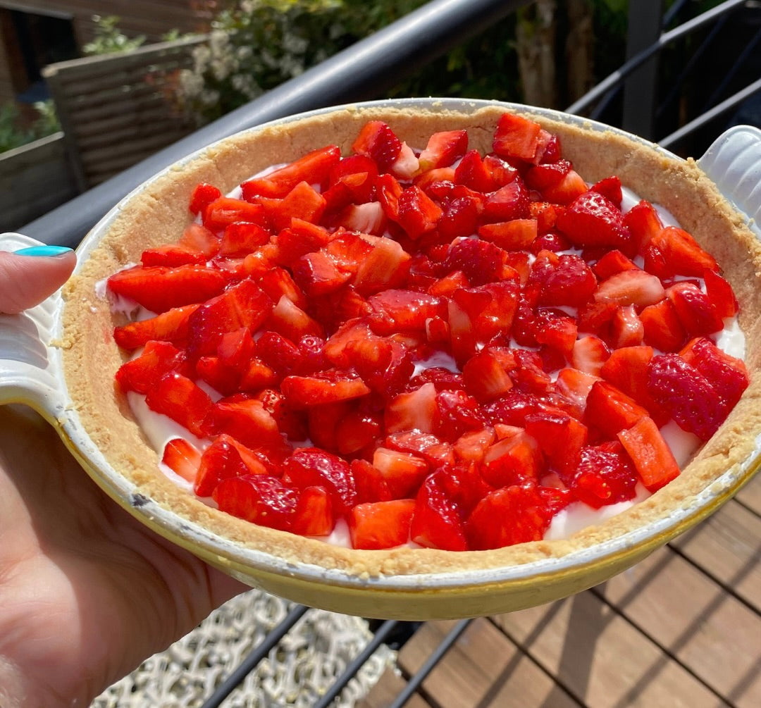 Tarte aux fraises à la farine de millet