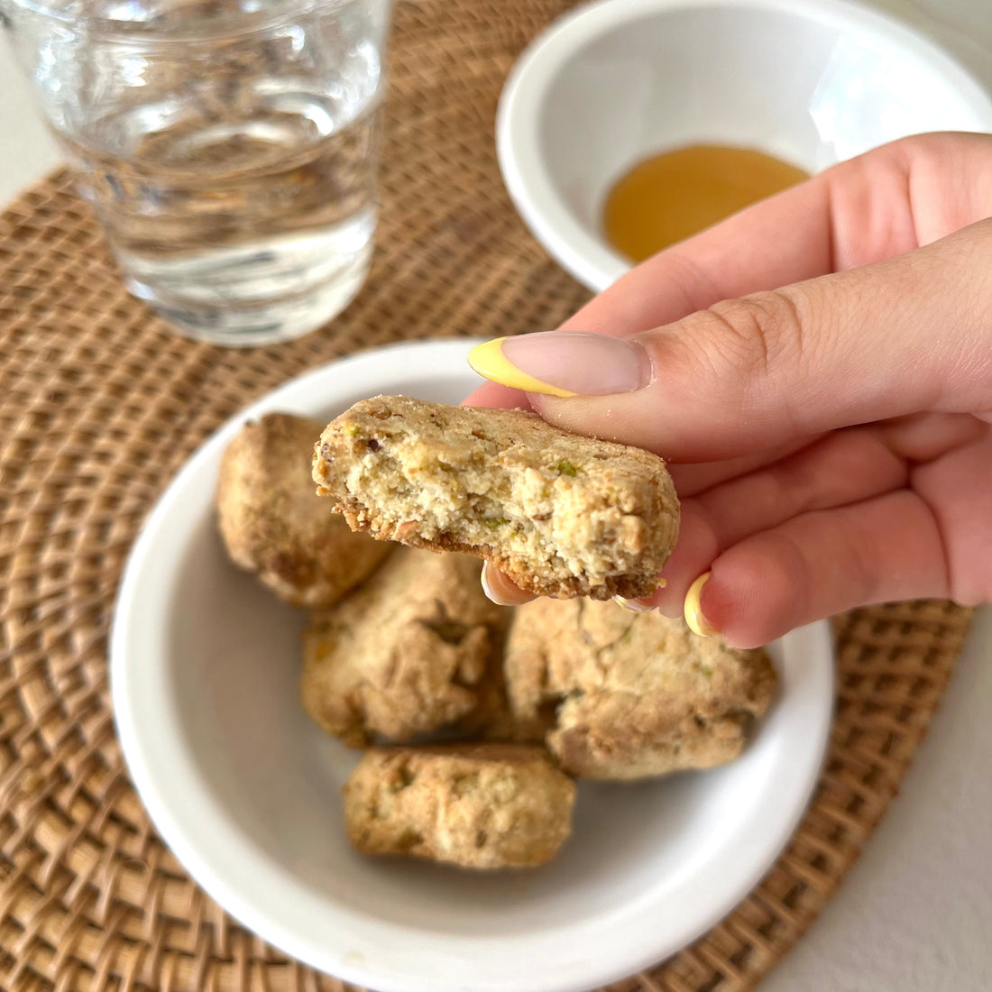 Biscuits pistache & citron à la farine de millet