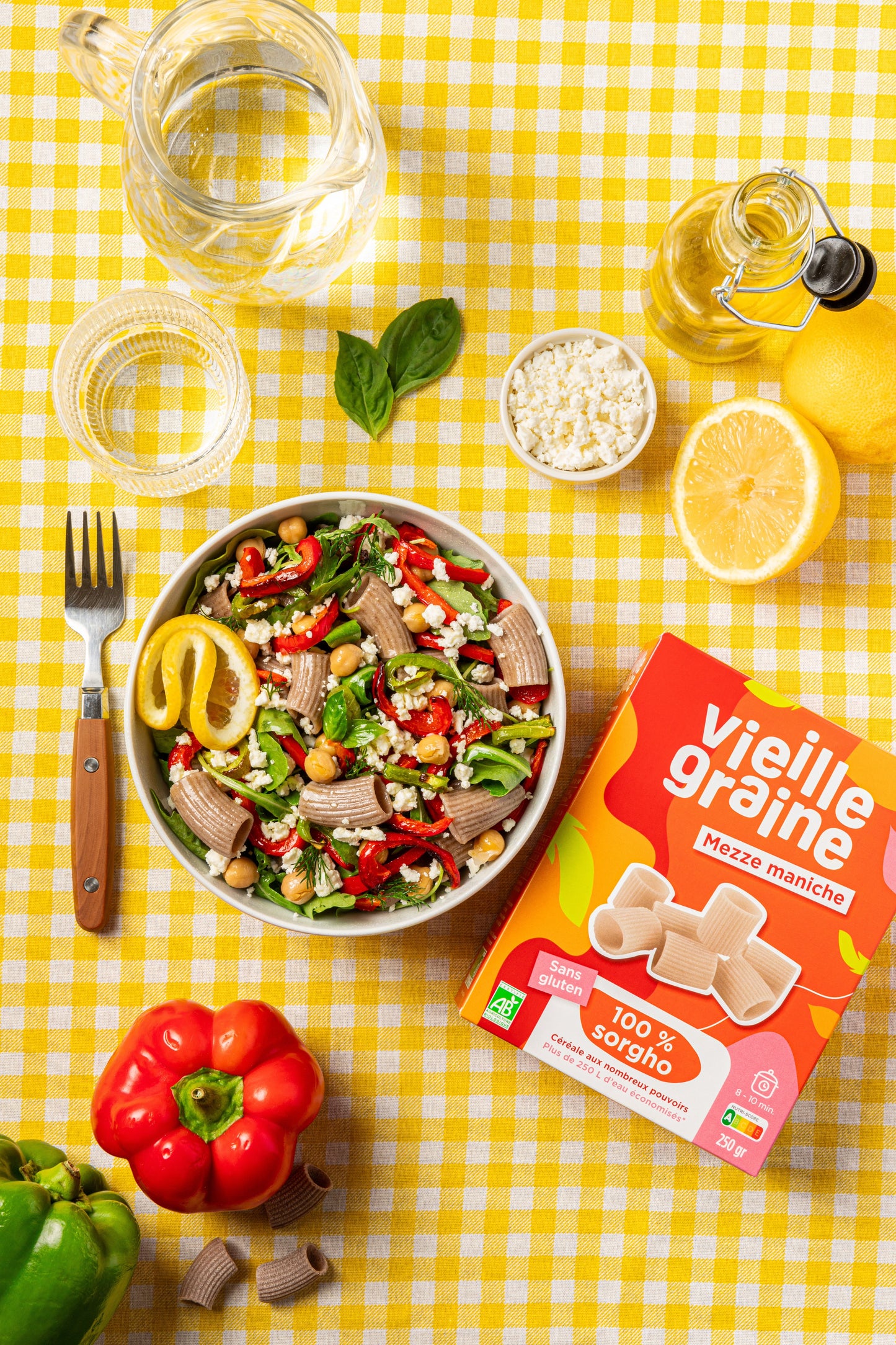 mezze maniche pates sorgho sans gluten bio vieille graine