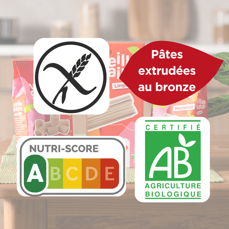 Pack : Pasta Lovers ! Pâtes extrudées au bronze Bio, sans gluten et nutriscore A