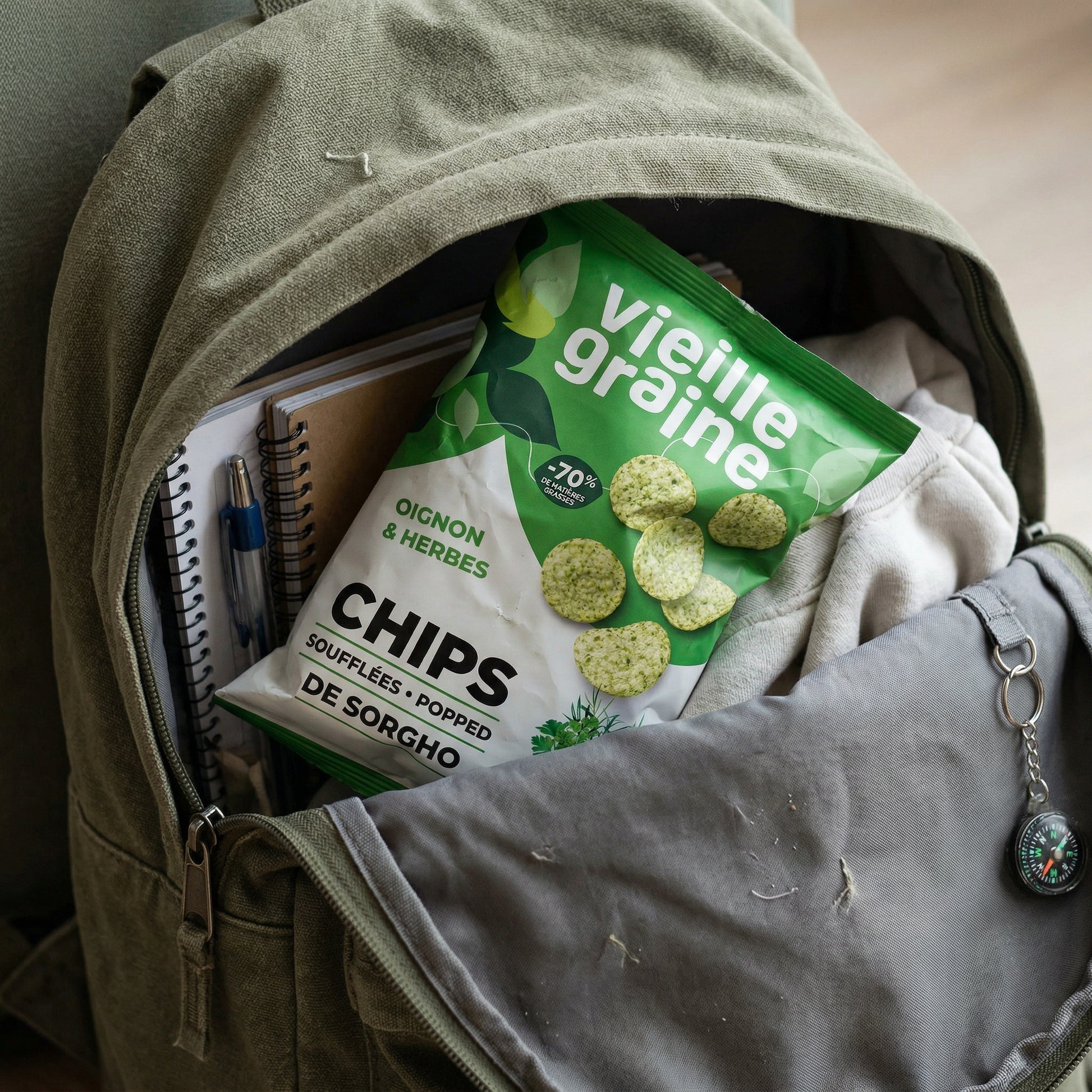 chips sorgho oignon herbe sac sans gluten bio vieille graine